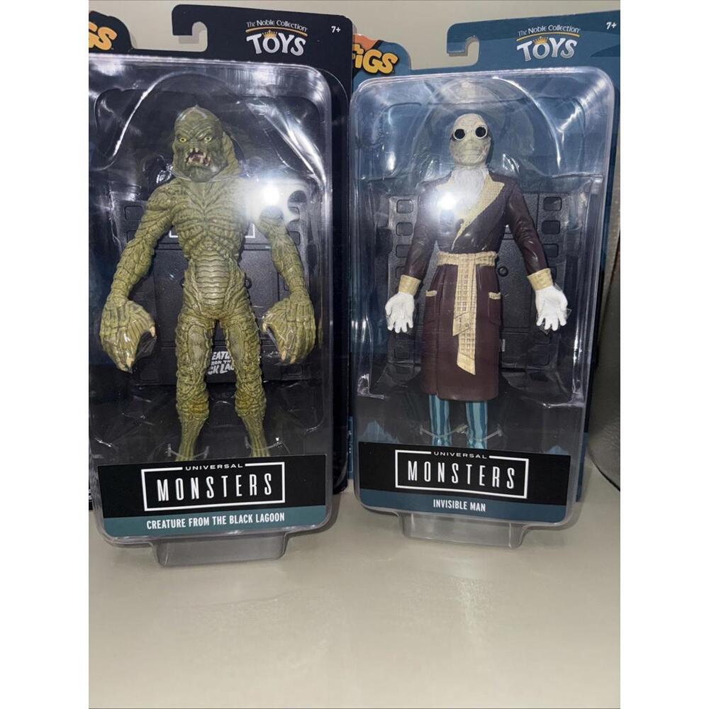 NEW Universal Monsters BendyFigs Creature from Black Lagoon Invisible Man Bundle